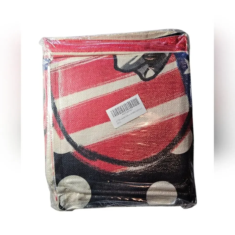 NWT Vinyl Fabric Sofa Cover, American Flag Design, Never Opened.